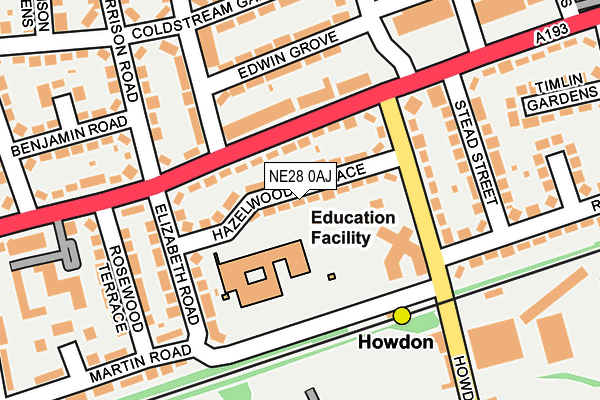 NE28 0AJ map - OS OpenMap – Local (Ordnance Survey) NE28 0AJ map - OS OpenMap – Local (Ordnance Survey)