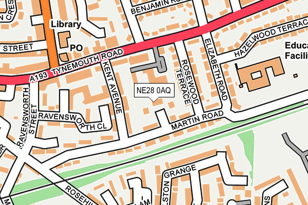 NE28 0AQ map - OS OpenMap – Local (Ordnance Survey) NE28 0AQ map - OS OpenMap – Local (Ordnance Survey)
