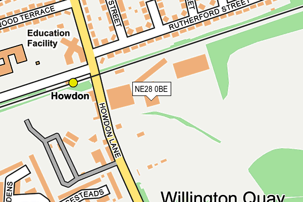 NE28 0BE map - OS OpenMap – Local (Ordnance Survey) NE28 0BE map - OS OpenMap – Local (Ordnance Survey)
