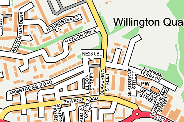 NE28 0BL map - OS OpenMap – Local (Ordnance Survey) NE28 0BL map - OS OpenMap – Local (Ordnance Survey)