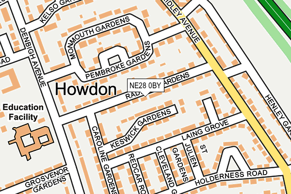 NE28 0BY map - OS OpenMap – Local (Ordnance Survey) NE28 0BY map - OS OpenMap – Local (Ordnance Survey)