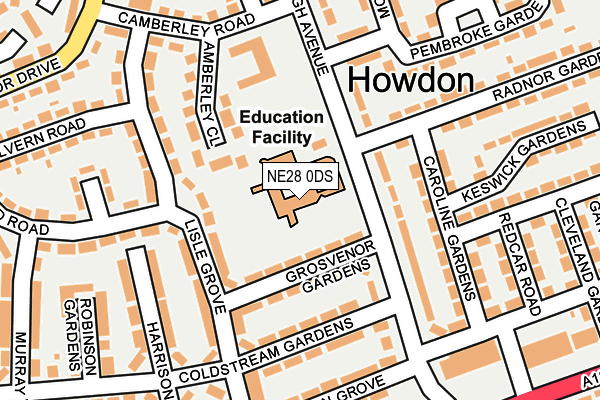 NE28 0DS map - OS OpenMap – Local (Ordnance Survey) NE28 0DS map - OS OpenMap – Local (Ordnance Survey)