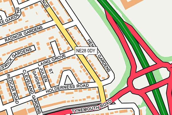 NE28 0DY map - OS OpenMap – Local (Ordnance Survey) NE28 0DY map - OS OpenMap – Local (Ordnance Survey)