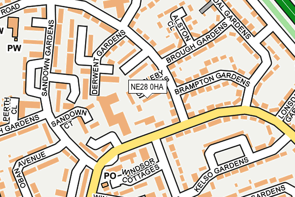 NE28 0HA map - OS OpenMap – Local (Ordnance Survey) NE28 0HA map - OS OpenMap – Local (Ordnance Survey)