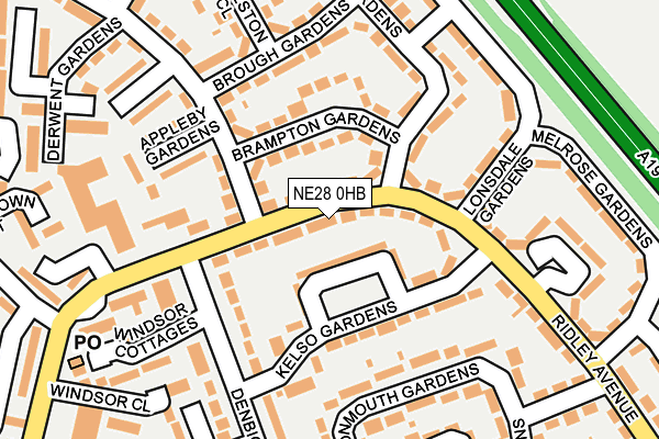 NE28 0HB map - OS OpenMap – Local (Ordnance Survey) NE28 0HB map - OS OpenMap – Local (Ordnance Survey)