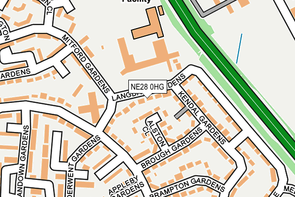 NE28 0HG map - OS OpenMap – Local (Ordnance Survey) NE28 0HG map - OS OpenMap – Local (Ordnance Survey)
