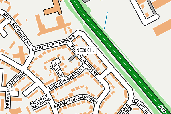 NE28 0HJ map - OS OpenMap – Local (Ordnance Survey)