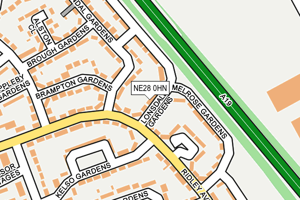 NE28 0HN map - OS OpenMap – Local (Ordnance Survey) NE28 0HN map - OS OpenMap – Local (Ordnance Survey)