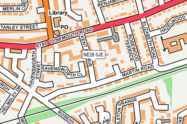 NE28 0JE map - OS OpenMap – Local (Ordnance Survey) NE28 0JE map - OS OpenMap – Local (Ordnance Survey)