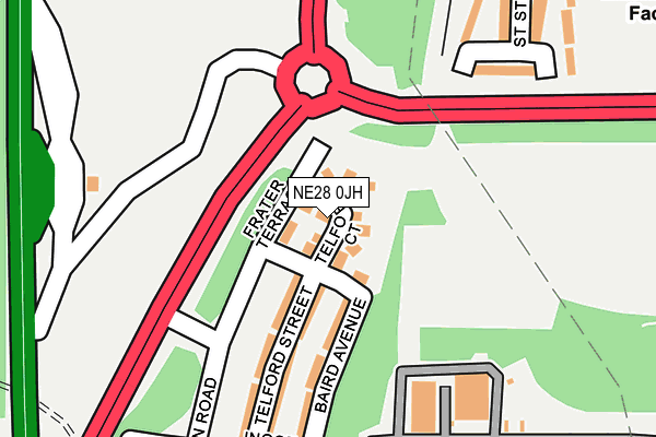 NE28 0JH map - OS OpenMap – Local (Ordnance Survey) NE28 0JH map - OS OpenMap – Local (Ordnance Survey)