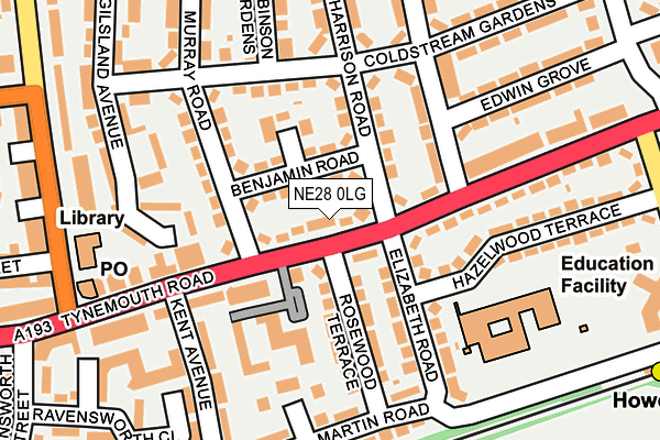 NE28 0LG map - OS OpenMap – Local (Ordnance Survey) NE28 0LG map - OS OpenMap – Local (Ordnance Survey)