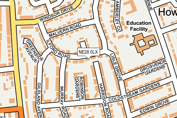 NE28 0LX map - OS OpenMap – Local (Ordnance Survey) NE28 0LX map - OS OpenMap – Local (Ordnance Survey)