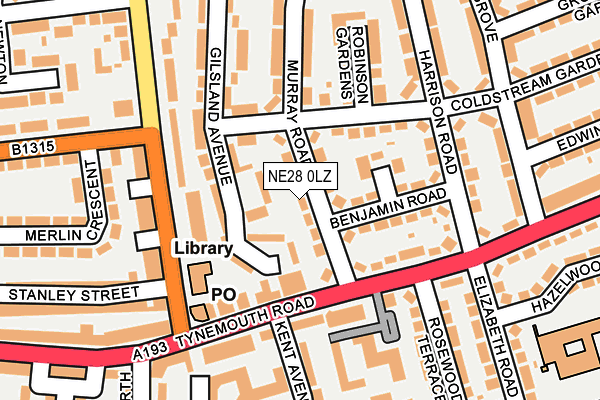 NE28 0LZ map - OS OpenMap – Local (Ordnance Survey) NE28 0LZ map - OS OpenMap – Local (Ordnance Survey)