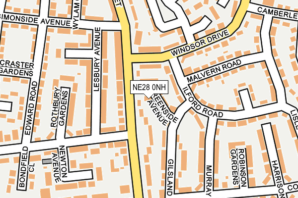NE28 0NH map - OS OpenMap – Local (Ordnance Survey) NE28 0NH map - OS OpenMap – Local (Ordnance Survey)