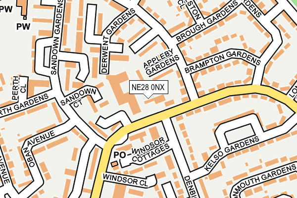 NE28 0NX map - OS OpenMap – Local (Ordnance Survey) NE28 0NX map - OS OpenMap – Local (Ordnance Survey)