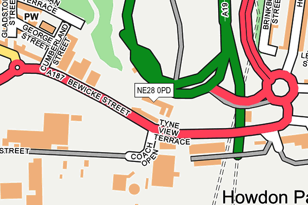 NE28 0PD map - OS OpenMap – Local (Ordnance Survey) NE28 0PD map - OS OpenMap – Local (Ordnance Survey)