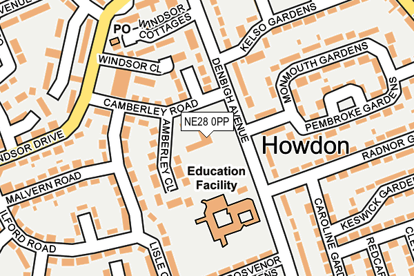 NE28 0PP map - OS OpenMap – Local (Ordnance Survey) NE28 0PP map - OS OpenMap – Local (Ordnance Survey)