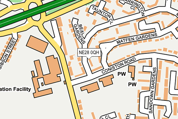 NE28 0QH map - OS OpenMap – Local (Ordnance Survey) NE28 0QH map - OS OpenMap – Local (Ordnance Survey)