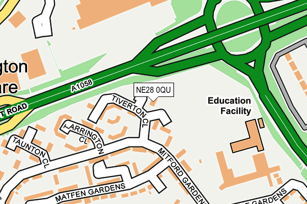 NE28 0QU map - OS OpenMap – Local (Ordnance Survey) NE28 0QU map - OS OpenMap – Local (Ordnance Survey)