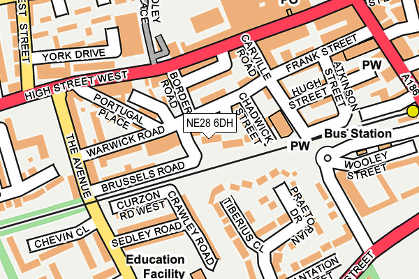 NE28 6DH map - OS OpenMap – Local (Ordnance Survey) NE28 6DH map - OS OpenMap – Local (Ordnance Survey)
