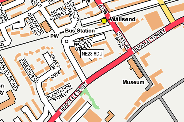 NE28 6DU map - OS OpenMap – Local (Ordnance Survey)
