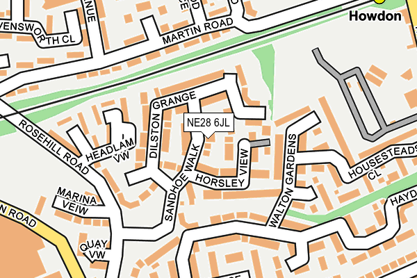 NE28 6JL map - OS OpenMap – Local (Ordnance Survey) NE28 6JL map - OS OpenMap – Local (Ordnance Survey)