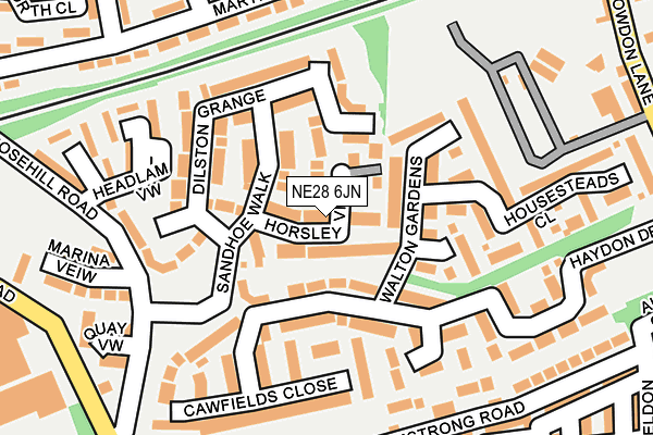 NE28 6JN map - OS OpenMap – Local (Ordnance Survey) NE28 6JN map - OS OpenMap – Local (Ordnance Survey)