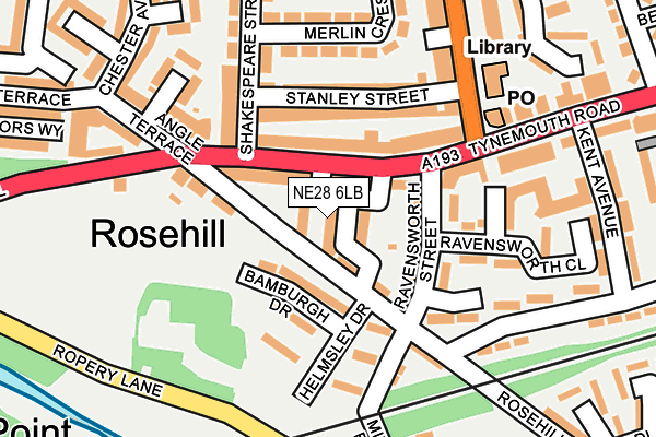 NE28 6LB map - OS OpenMap – Local (Ordnance Survey) NE28 6LB map - OS OpenMap – Local (Ordnance Survey)