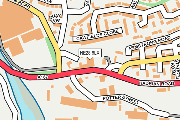 NE28 6LX map - OS OpenMap – Local (Ordnance Survey) NE28 6LX map - OS OpenMap – Local (Ordnance Survey)