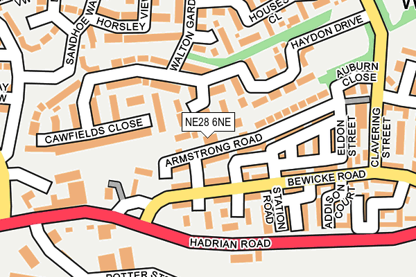 NE28 6NE map - OS OpenMap – Local (Ordnance Survey) NE28 6NE map - OS OpenMap – Local (Ordnance Survey)