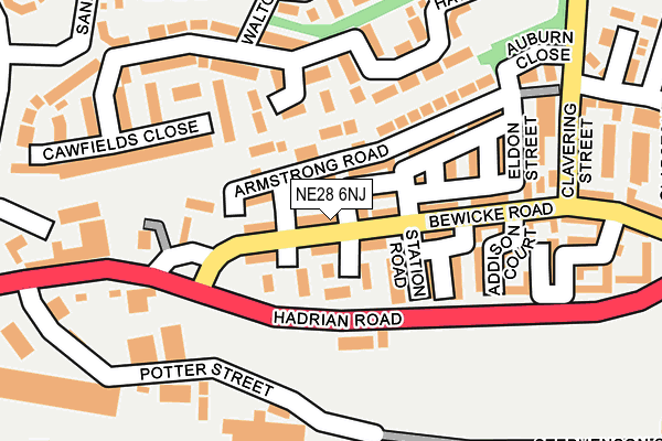 NE28 6NJ map - OS OpenMap – Local (Ordnance Survey) NE28 6NJ map - OS OpenMap – Local (Ordnance Survey)