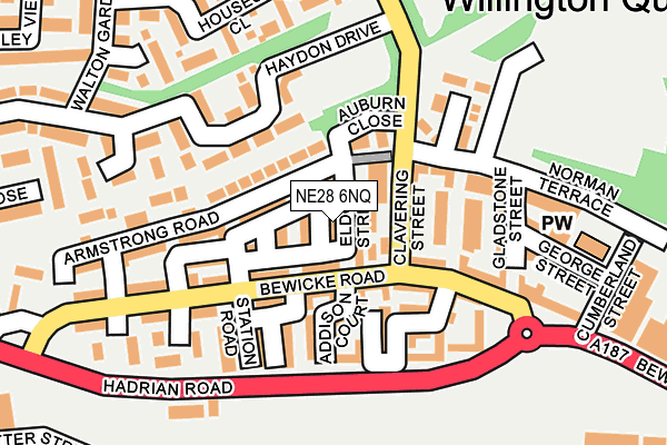 NE28 6NQ map - OS OpenMap – Local (Ordnance Survey) NE28 6NQ map - OS OpenMap – Local (Ordnance Survey)