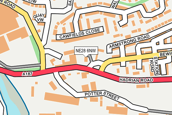 NE28 6NW map - OS OpenMap – Local (Ordnance Survey) NE28 6NW map - OS OpenMap – Local (Ordnance Survey)