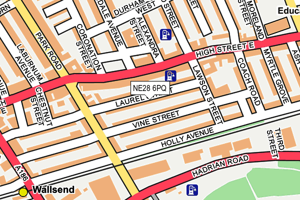 NE28 6PQ map - OS OpenMap – Local (Ordnance Survey) NE28 6PQ map - OS OpenMap – Local (Ordnance Survey)