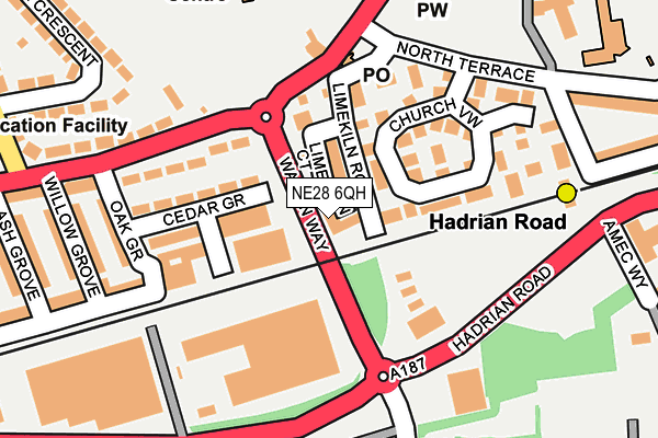 NE28 6QH map - OS OpenMap – Local (Ordnance Survey) NE28 6QH map - OS OpenMap – Local (Ordnance Survey)