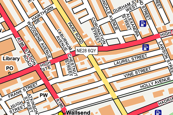 NE28 6QY map - OS OpenMap – Local (Ordnance Survey) NE28 6QY map - OS OpenMap – Local (Ordnance Survey)