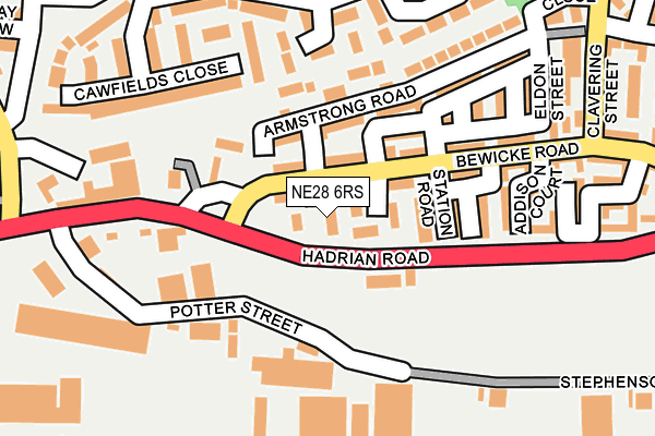 NE28 6RS map - OS OpenMap – Local (Ordnance Survey) NE28 6RS map - OS OpenMap – Local (Ordnance Survey)