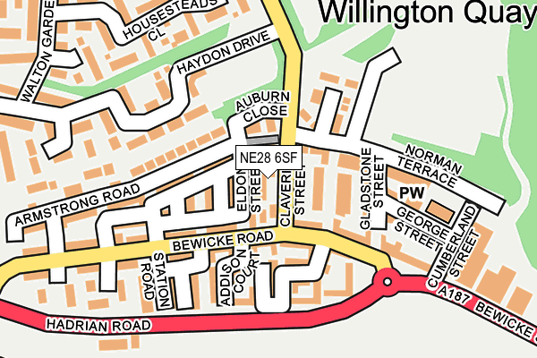 NE28 6SF map - OS OpenMap – Local (Ordnance Survey) NE28 6SF map - OS OpenMap – Local (Ordnance Survey)