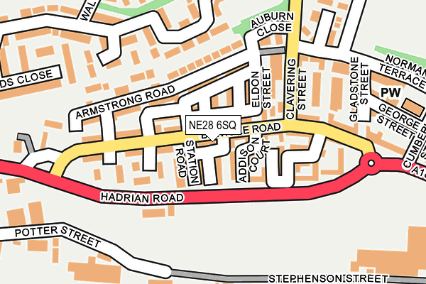 NE28 6SQ map - OS OpenMap – Local (Ordnance Survey) NE28 6SQ map - OS OpenMap – Local (Ordnance Survey)