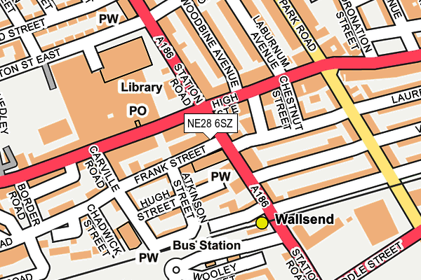 NE28 6SZ map - OS OpenMap – Local (Ordnance Survey) NE28 6SZ map - OS OpenMap – Local (Ordnance Survey)