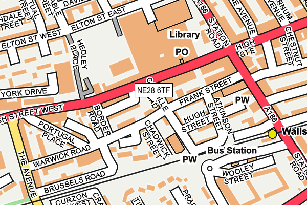 NE28 6TF map - OS OpenMap – Local (Ordnance Survey) NE28 6TF map - OS OpenMap – Local (Ordnance Survey)