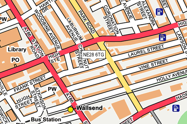 NE28 6TG map - OS OpenMap – Local (Ordnance Survey) NE28 6TG map - OS OpenMap – Local (Ordnance Survey)