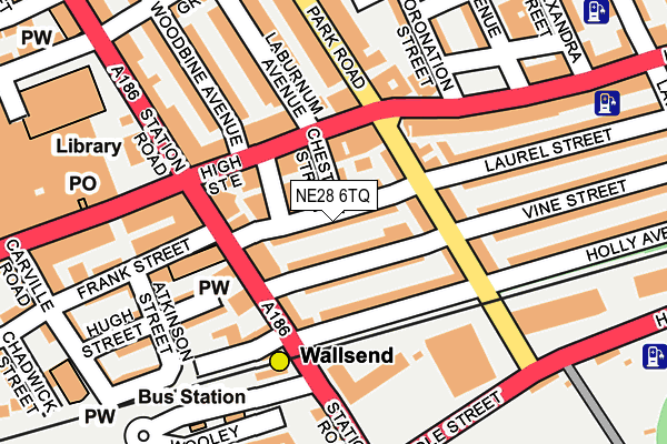 NE28 6TQ map - OS OpenMap – Local (Ordnance Survey)