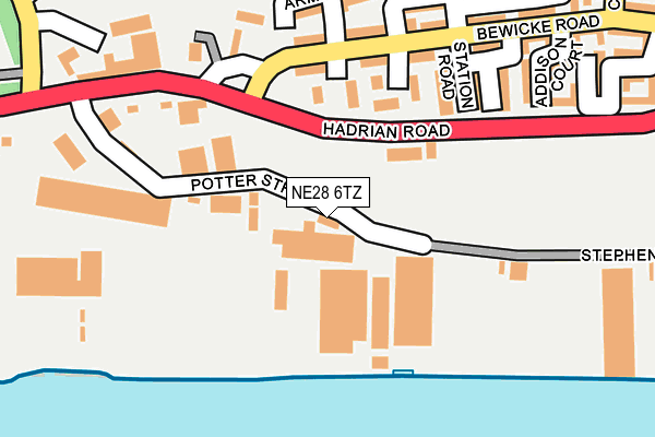 NE28 6TZ map - OS OpenMap – Local (Ordnance Survey) NE28 6TZ map - OS OpenMap – Local (Ordnance Survey)