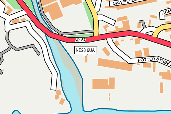 NE28 6UA map - OS OpenMap – Local (Ordnance Survey) NE28 6UA map - OS OpenMap – Local (Ordnance Survey)