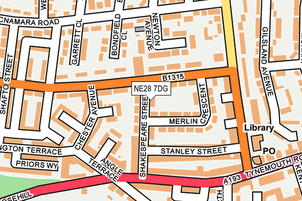 NE28 7DG map - OS OpenMap – Local (Ordnance Survey) NE28 7DG map - OS OpenMap – Local (Ordnance Survey)