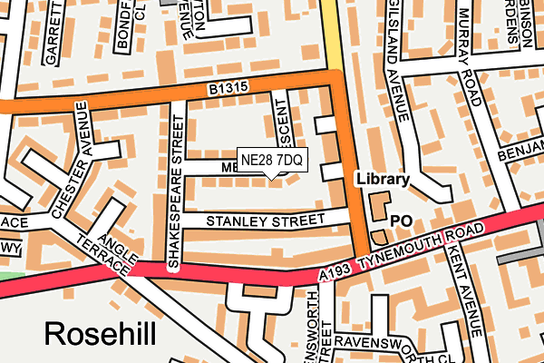 NE28 7DQ map - OS OpenMap – Local (Ordnance Survey) NE28 7DQ map - OS OpenMap – Local (Ordnance Survey)