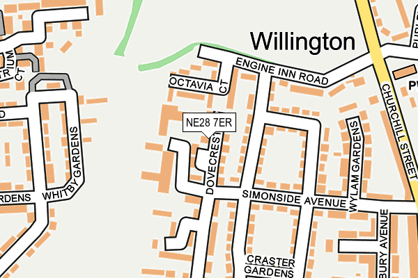 NE28 7ER map - OS OpenMap – Local (Ordnance Survey) NE28 7ER map - OS OpenMap – Local (Ordnance Survey)