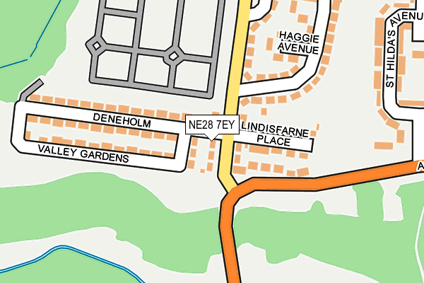 NE28 7EY map - OS OpenMap – Local (Ordnance Survey) NE28 7EY map - OS OpenMap – Local (Ordnance Survey)
