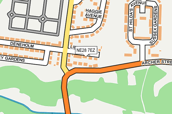 NE28 7EZ map - OS OpenMap – Local (Ordnance Survey) NE28 7EZ map - OS OpenMap – Local (Ordnance Survey)